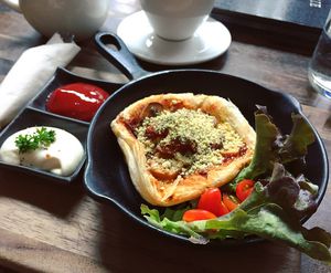 Pizza Roti at Veganerie Concept - Benjasiri Park in Bangkok