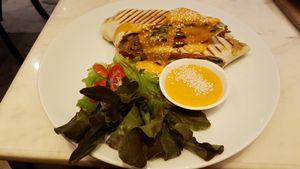 Pesto panini at Veganerie Concept - Benjasiri Park in Bangkok