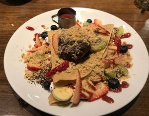 crepe with fruit at Veganerie Concept - Benjasiri Park in Bangkok