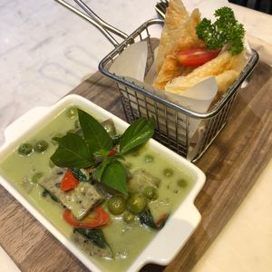 Thai green curry at Veganerie Concept - Benjasiri Park in Bangkok