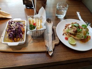 Sweet Potato-Chickpea-Spinach Coconut Curry & Baked Roti and Avocado Toast at Veganerie Concept - Benjasiri Park in Bangkok