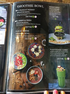 menu at Veganerie Concept - Benjasiri Park in Bangkok