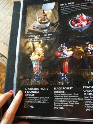 Fruit sundae at Veganerie Concept - Benjasiri Park in Bangkok