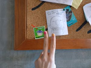 note board at Veganerie Concept - Benjasiri Park in Bangkok