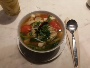 mushroom tom yum at Veganerie Concept - Benjasiri Park in Bangkok