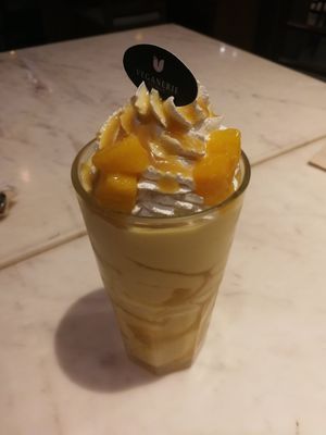 mango milkshake at Veganerie Concept - Benjasiri Park in Bangkok