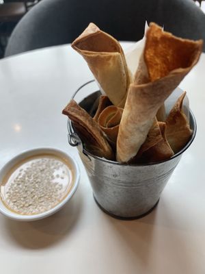 Spinach sticks at Veganerie Concept - Benjasiri Park in Bangkok