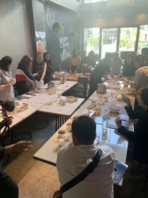 Nutrition workshop was going on  at Veganerie Concept - Benjasiri Park in Bangkok