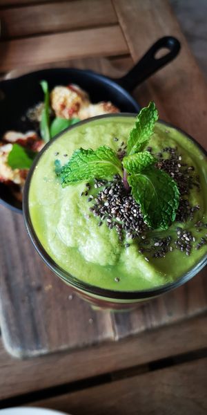 Maybe I'll skip adding pea protein next time so I can hv more of it! at Veganerie Concept - Benjasiri Park in Bangkok