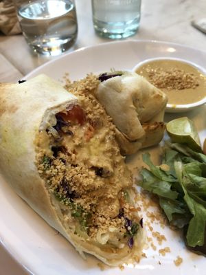 Tofu Satay wrap at Veganerie Concept - Benjasiri Park in Bangkok