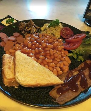 English breakfast at Veganerie Concept - Benjasiri Park in Bangkok