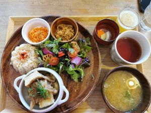 Vegan Set Menue (changes daily) at Musubi Cafe in Kyoto