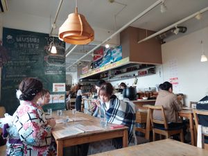 Inside at Musubi Cafe in Kyoto