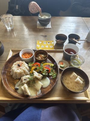 Get the lunch set. You’re welcome   at Musubi Cafe in Kyoto