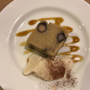 vegan pound cake w/ vegan ice cream. delicious!  at Musubi Cafe in Kyoto