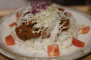 Taco rice at Musubi Cafe in Kyoto