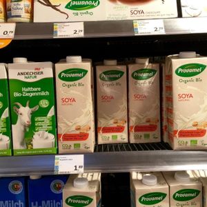 goat and soy milk at denn's Biomarkt - Severinstrasse in Cologne
