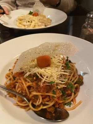 Vegan Amatriciana and Vegan Alfredo  at Feca in Stockholm