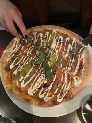 Vegan kebab pizza   at Feca in Stockholm