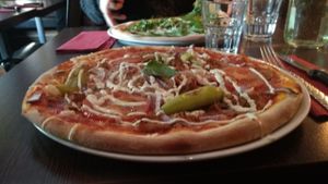 Vegan kebab pizza  at Feca in Stockholm