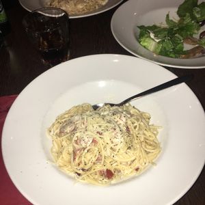 Vegan carbonara.  at Feca in Stockholm