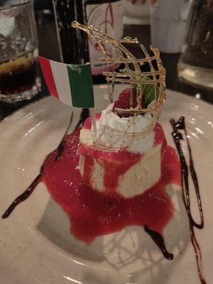 Vegan pannacotta at Feca in Stockholm