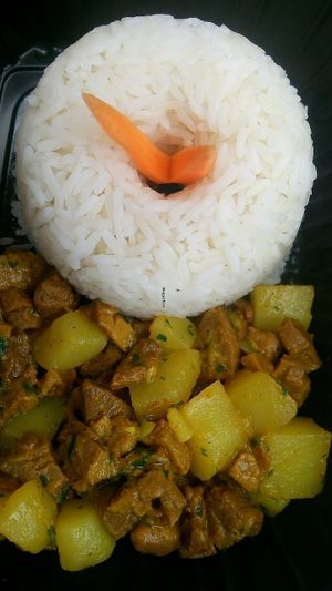 Almuerzo caucau de soya at NinaWarmi in Lima