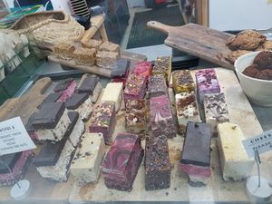 Vegan cheesecakes and slices at Hapi in Napier