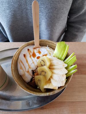 Granola with yoghurt and fruit at Hapi in Napier