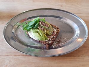 Small but tasty avocado on toast at Hapi in Napier