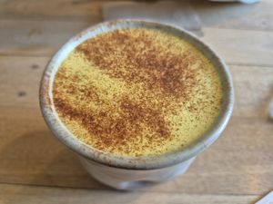 Turmeric chai at Hapi in Napier
