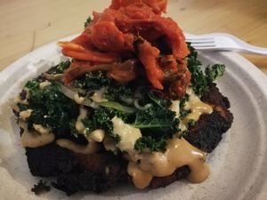 Kimchi pancake textures blew my mind at Hapi in Napier