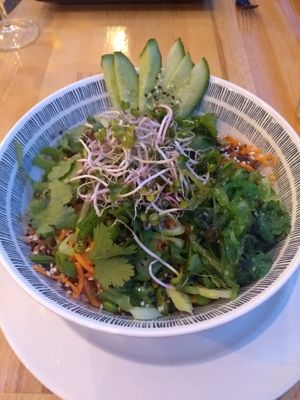 Teriyaki seitan. at Plantaz Bistro & LimeLight BAR in Martin