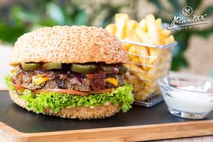 Plantaz Burger - spicy version at Plantaz Bistro & LimeLight BAR in Martin