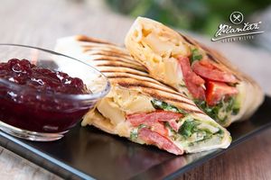 Vegan "halloumi" wrap at Plantaz Bistro & LimeLight BAR in Martin