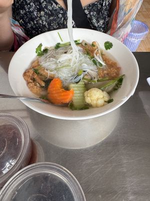 Pho fo breakfast   at Nghia in Kon Tum