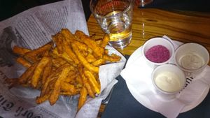 sweet potato fries at manin in Saarbrucken