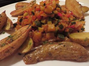 ratatouille with rosemary potatoes at Tellerrand in Saarbrucken