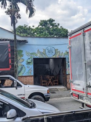 Outside of Tulsi at Tulsi Plant Based in Envigado