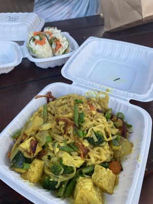 Yellow curry noodles with tofu  at Rajanee Thai in Haleiwa