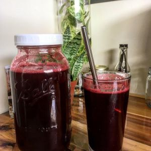 "Heart Beet" all organic, made to order, cold pressed juice (beet, carrot, cucumber, apple, lemon). Great for cardiovascular health!! at Old Earth Pure Organic Food in St Petersburg