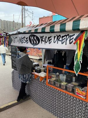 Vietnamese crêpes  at The Green Market Berlin in Berlin