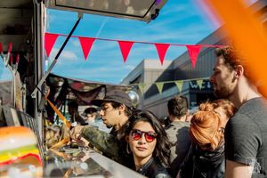 street food trucks at The Green Market Berlin in Berlin