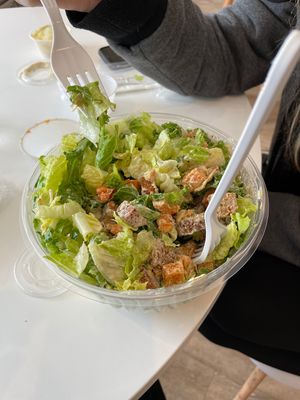 Vegan Cesar salad  at The Juice Theory in Long Branch