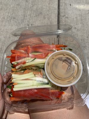$15 veggie spring rolls  at The Juice Theory in Long Branch