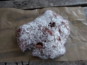 strawberry fritter at Donut Farm in Los Angeles