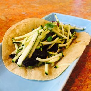 Portabello & shitake mushroom taco at Fonda in Wantirna South