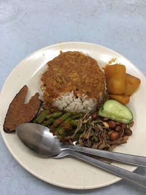 Mutton curry rice  at Pang Zhen Vegetarian Restaurant in Nibong Tebal