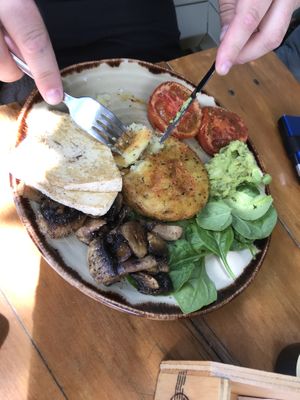 Vege breakfast made vegan #Veganuary at Postmasters in Arrowtown