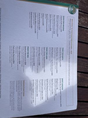 All day menu  at Postmasters in Arrowtown
